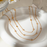 18K Gold Stainless Steel Three-layer Necklace – Jewelry Gift Ideas — 1
