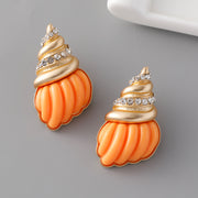 Resin Conch Earrings With Exaggerated Personality – Useful Gifts — 4