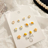 Sterling Silver Needle Stud Earrings Women's Set Small – Gifts for Her — 12