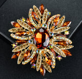 Metallic Pearl Rhinestone Flower Drip Brooch – Jewelry Gift Ideas — 5