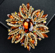 Metallic Pearl Rhinestone Flower Drip Brooch – Jewelry Gift Ideas — 5