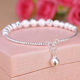 Copper Plated Silver Bell Transfer Bead Bracelet – Jewelry Gift Ideas — 3