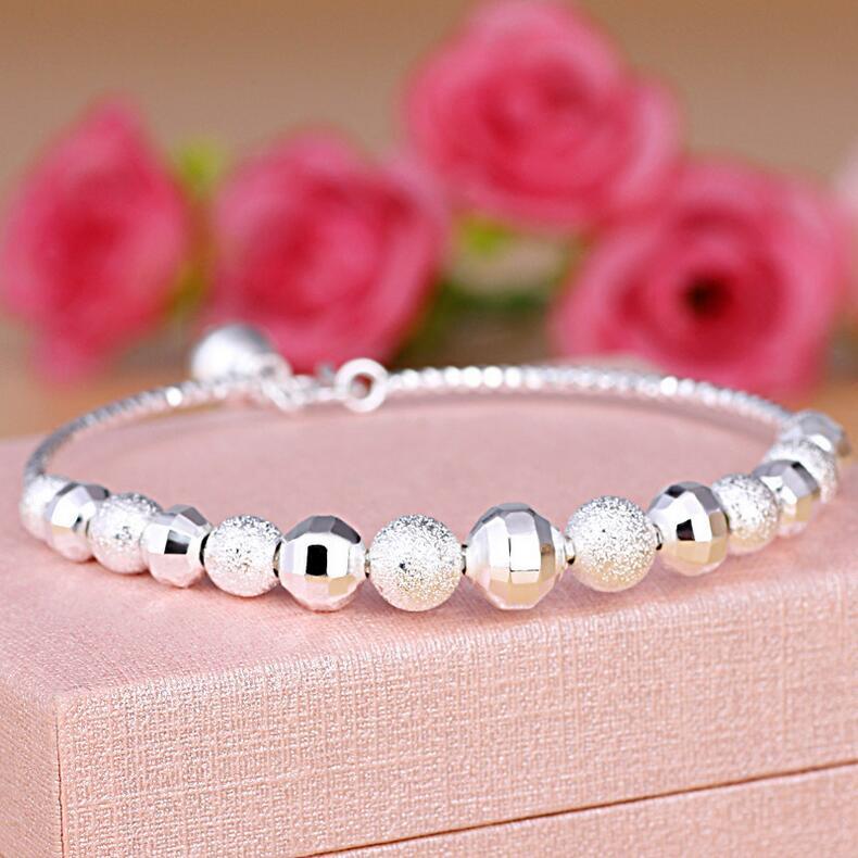 Copper Plated Silver Bell Transfer Bead Bracelet – Jewelry Gift Ideas — 1