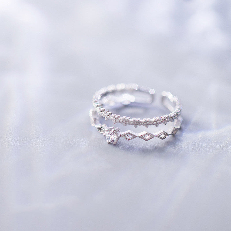 Double diamond single ring – Special Occasion Gifts — 1