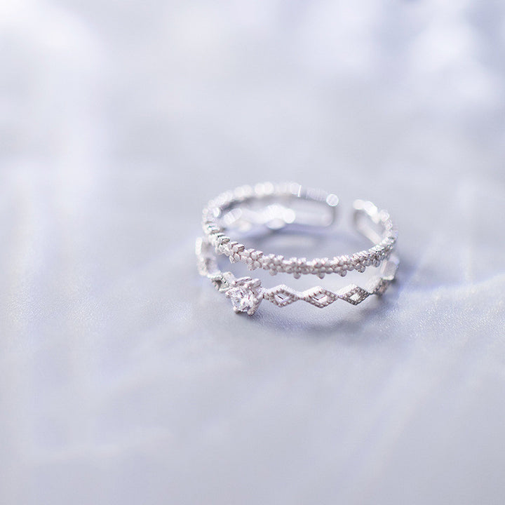 Double diamond single ring – Special Occasion Gifts — 1