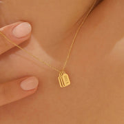 Minimalist Carved Name Pendant Necklace – Jewelry Gift Ideas — 1