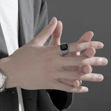 Fashion Retro Men's Simplicity Square Ring – Stylish Gifts — 5