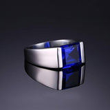 925 Sterling Silver Sapphire Emerald Men's Ring – Stylish Gifts — 4