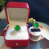 Green Agate Jade Women's Ring – Gifts for Her — 5