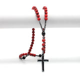 Natural Stone 8mm Black Agate Haematite Cross – Jewelry Gift Ideas — 4