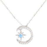 Women's Sterling Silver Sparkling Star Moon – Jewelry Gift Ideas — 2