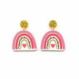 Women's Fashion Love Leopard Print Rainbow Acrylic – Stylish Gifts — 3