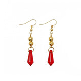 Red Crystal Ear Clip Earring Drops – Jewelry Gift Ideas — 2