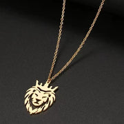 Hollow LION Necklace Titanium Steel Personality – Jewelry Gift Ideas — 3