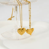 Irregular Peach Heart Pendant Necklace 18K Gold – Jewelry Gift Ideas — 5