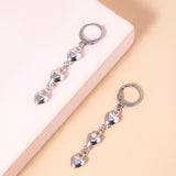 Interlocking Little Love Heart Dangle Earrings – Gifts for Couples — 4
