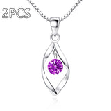 Zircon Twist Fashion Necklace Pendant – Jewelry Gift Ideas — 16