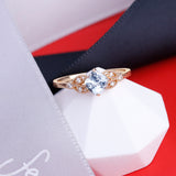 Natural Square Sky Blue Topaz Ring Girl – Gifts for Kids — 5