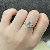 Vintage Diamond Ring Natural Topaz – Practical Gifts — 1