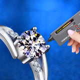 925 Silver Ring Moissanite Silver Women's Diamond Ring – Gifts for Her — 5
