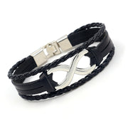 Alloy lucky figure 8 leather bracelet – Jewelry Gift Ideas — 18