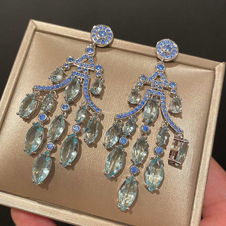 Silver Needle Zircon Temperament Earrings Flashing – Practical Gifts — 1