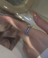 Natural Freshwater Pearl Diamond Splice Ring – Birthday Gifts — 2