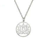Female Buddha Lotus Stainless Steel Pendant – Jewelry Gift Ideas — 3