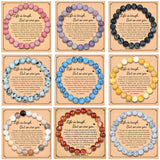 8mm Natural Stone Bracelet With Card Tourmaline – Jewelry Gift Ideas — 5