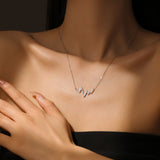 S925 Sterling Silver Wave Heartbeat Necklace – Jewelry Gift Ideas — 1