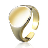 Oval smooth ring atmosphere index ring fashion – Stylish Gifts — 6