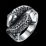 Men's Stainless Steel Double Fish Ring – Gifts for Him — 4