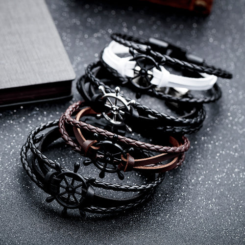 Alloy Leather Charm Bracelets – Jewelry Gift Ideas — 1