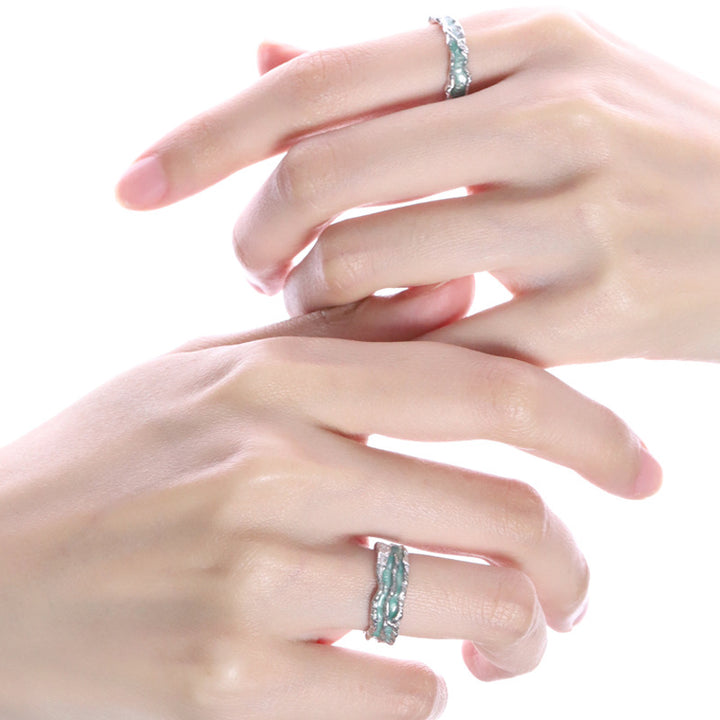 Women's Fashionable Simple Twin High-grade Open Ring – Gifts for Her — 1