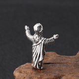 Sterling Silver Vintage Distressed Jesus Pendant – Jewelry Gift Ideas — 5