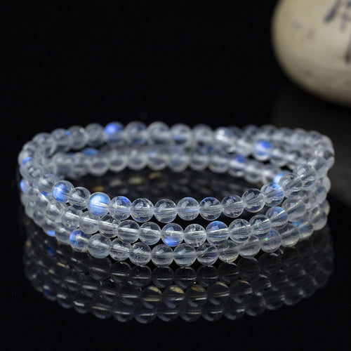 Blue Moonstone Near Body Three Rings Bracelet – Jewelry Gift Ideas — 1