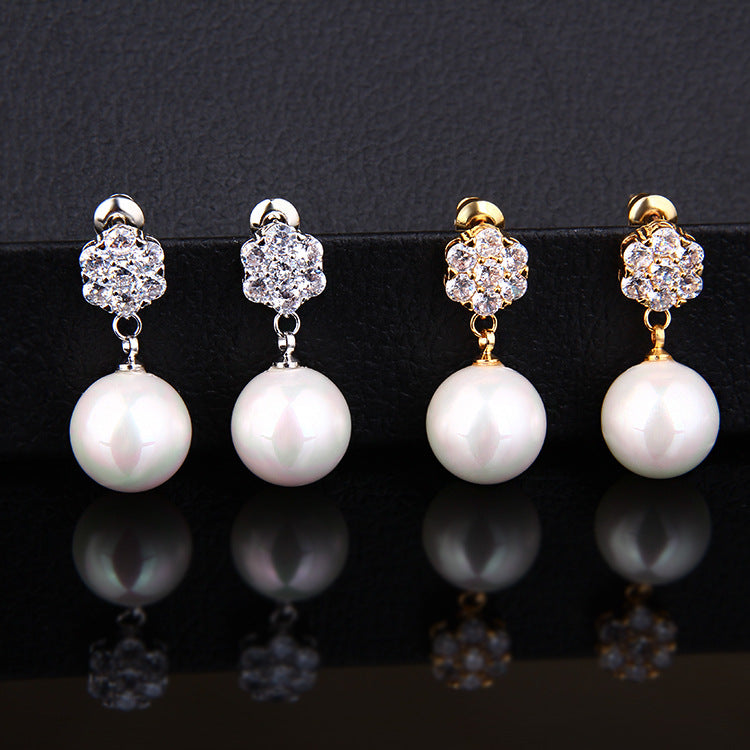 Round pearl long earrings – Special Occasion Gifts — 1