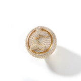 Rotatable DIY Letter Hip Hop Ring Micro Set Zircon – Creative Gifts — 4