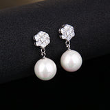 Round pearl long earrings – Special Occasion Gifts — 2