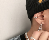 Titanium steel chain hoop earrings – Meaningful Gifts — 3