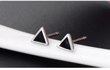 Triangle Black Small Stud Earrings – Gift Ideas — 4