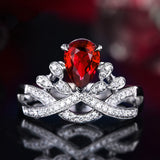 Vintage Colored Gemstone Pear Drop Ring – Surprise Gifts — 3