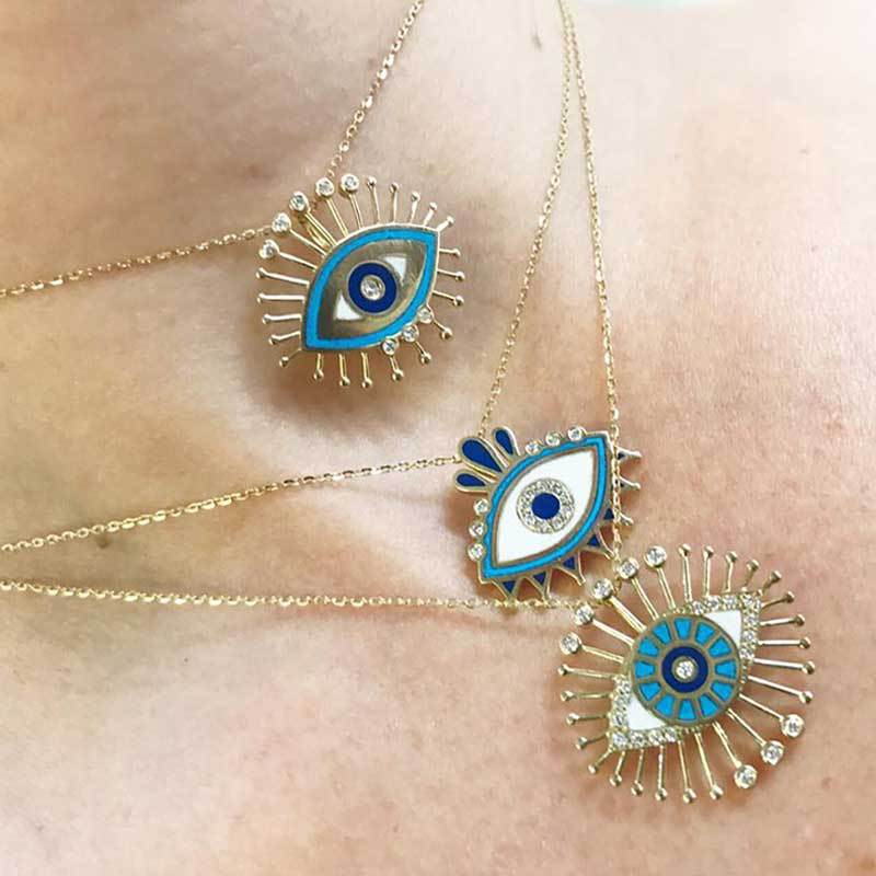 Fashion Gold-Plated Devil's Eye Love Necklace – Jewelry Gift Ideas — 1