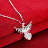 Heart Shaped Necklace with Creative Angel Wings – Jewelry Gift Ideas — 1