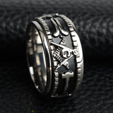 Men's Retro Rotating Titanium Steel Ring – Gifts for Him — 3