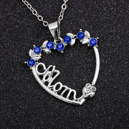 Crystal Hand In Hand Mom And Baby Love Heart Pendant – Gifts for Her — 2