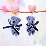 Long Cute Animal Plush Long Chain Earrings – Stylish Gifts — 3