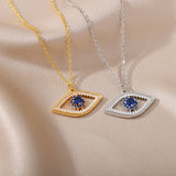 18K Gold Plated Color Zircon Blue Eyes Pendant – Jewelry Gift Ideas — 13