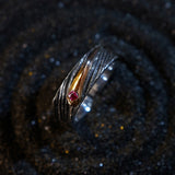 Handmade Thai Silver Meteor Ring Male Diamond Gold – Gifts for Him — 12