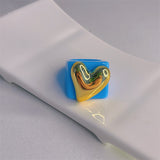Electroplated Gold Heart-shaped Ring For Women – Gifts for Her — 7